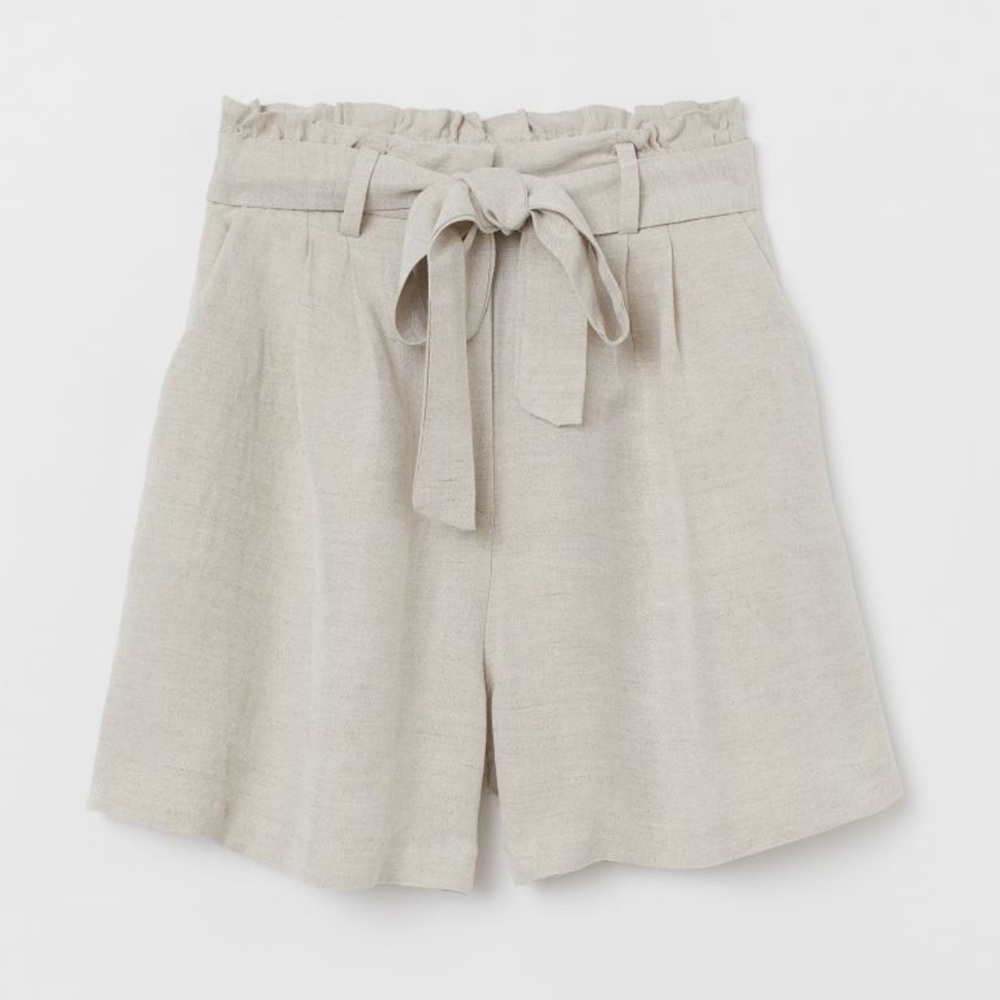 H&M Linen Paper-bag Short